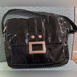 Roger Vivier Black Patent Leather Handbag